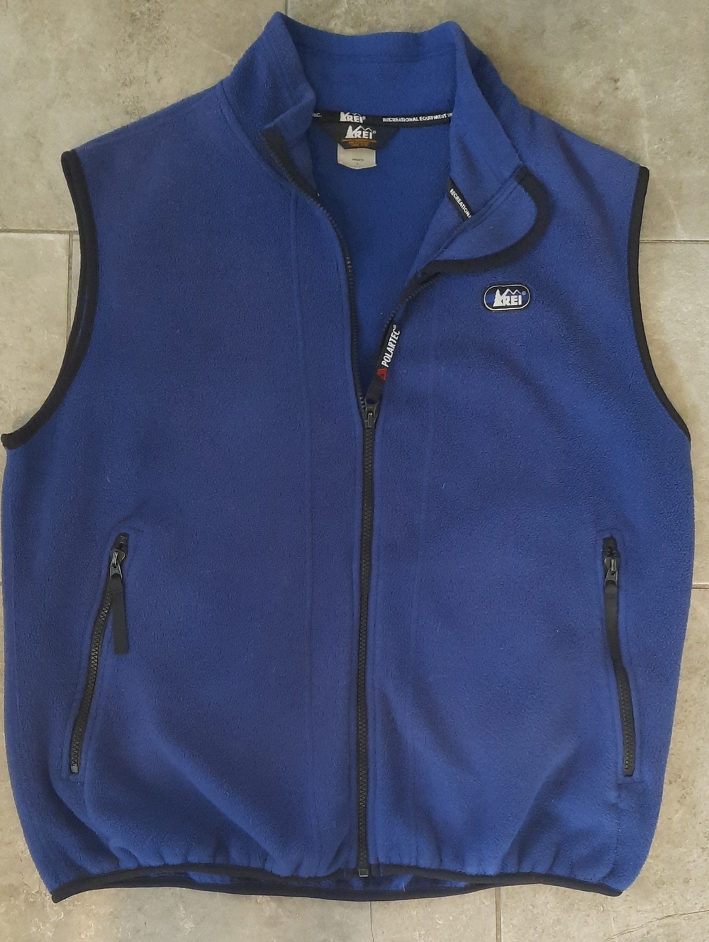 REI Men's Polartec Blue Fleece Vest